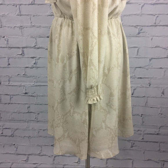 Banana Republic Ruffle Snake Print Dress, Size XL - Picture 6 of 12